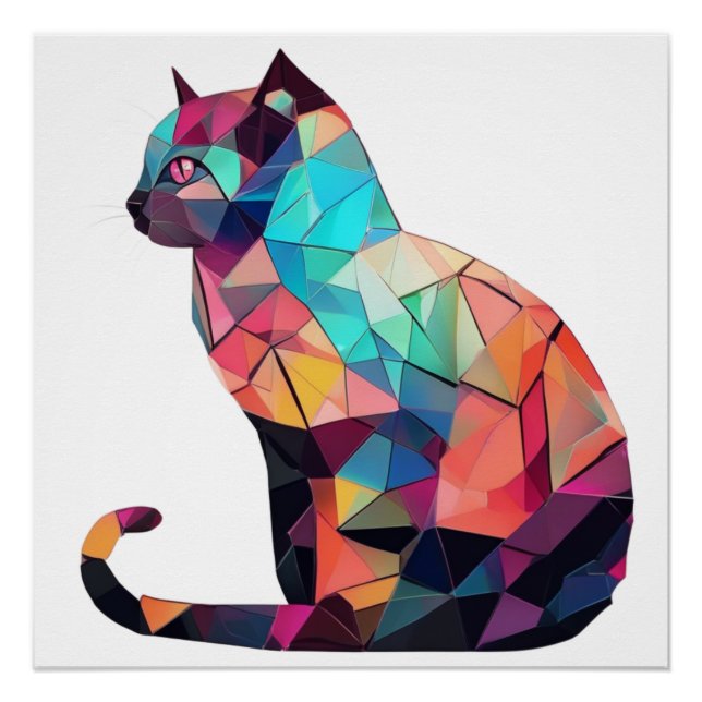 Abstract Cat Poster (Front)