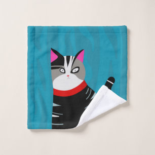 Abstract Cat Wash Cloth