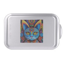 Abstract Cat With Yellow Eyes
