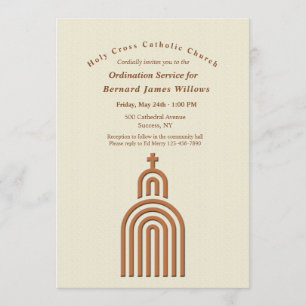 Abstract Cathedral Ordination Service Invitation