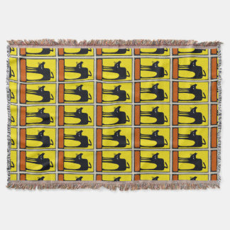 Abstract Cats Throw Blanket