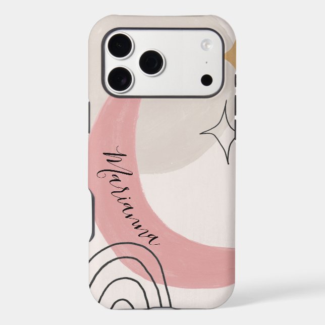 Abstract Celestial Moon Phase Iphone Case (Back)