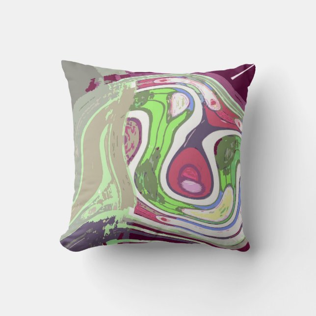 Abstract Cell by Alexandra Cook Throw Pillow (Front)