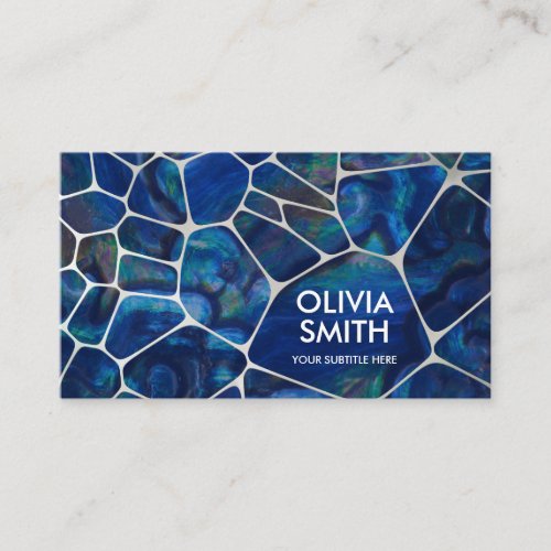 Abstract Cells _ Abalone Shell and Pearl Business Card
