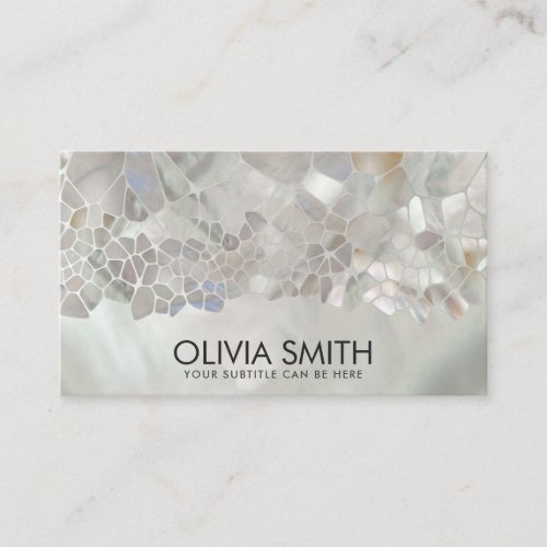 Abstract Cells _ Mother of Pearl Business Card