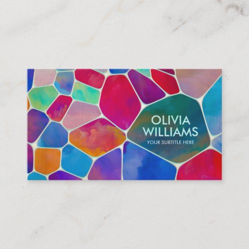 Abstract Cells _ Watercolor splash Business Card