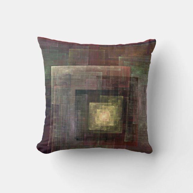 Abstract Cement Throw Pillow (Front)