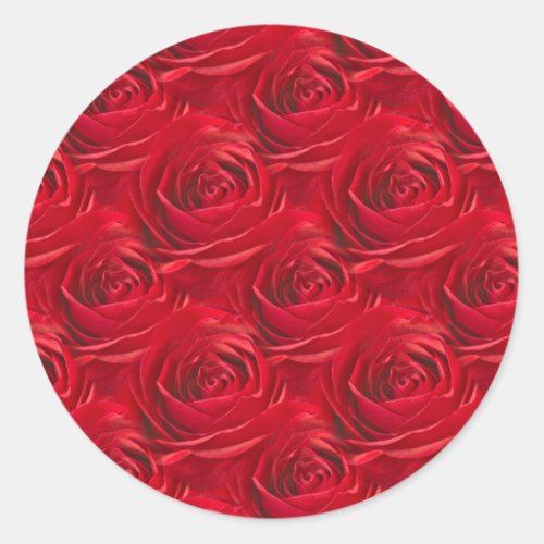 Abstract Center of Red Rose Wallpaper Classic Round Sticker