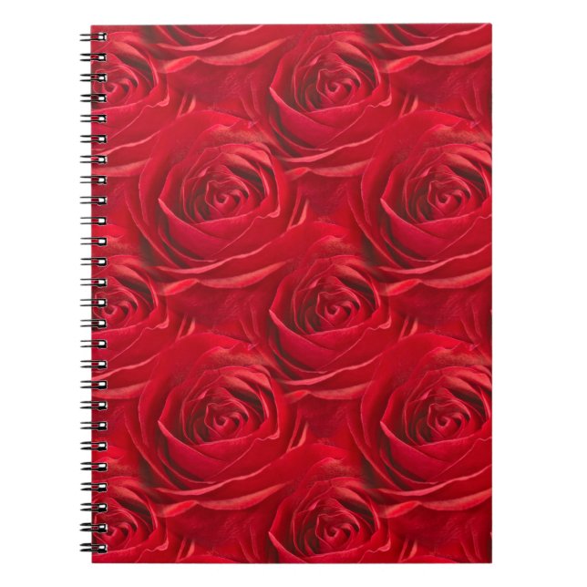Abstract Center of Red Rose Wallpaper Notebook (Front)