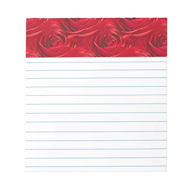 Abstract Center of Red Rose Wallpaper Notepad (Front)
