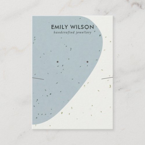 ABSTRACT CERAMIC GREY NECKLACE EARRING DISPLAY BUSINESS CARD