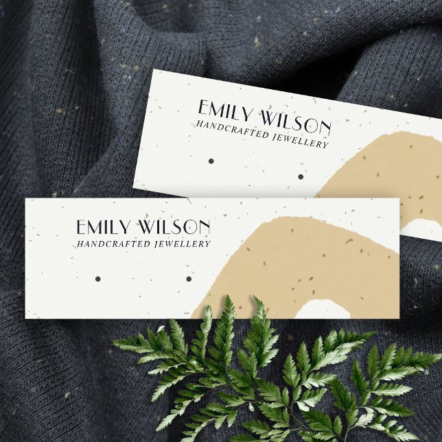 ABSTRACT CERAMIC OCHRE YELLOW STUD EARRING DISPLAY MINI BUSINESS CARD (Creator Uploaded)