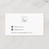 ABSTRACT CERAMIC TERRACOTTA STUD EARRING DISPLAY BUSINESS CARD (Back)
