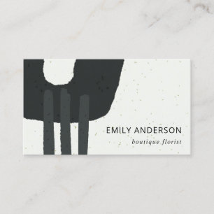 ABSTRACT CERAMIC TEXTURE MODERN BLACK & WHITE BUSINESS CARD