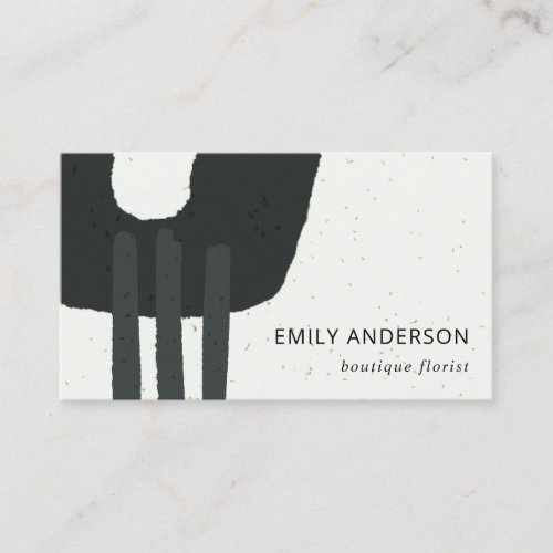 ABSTRACT CERAMIC TEXTURE MODERN BLACK  WHITE BUSINESS CARD