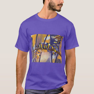 Abstract Chameleon in Purple Orange Yellow on Tees