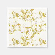Abstract Champagne Gold Swirl