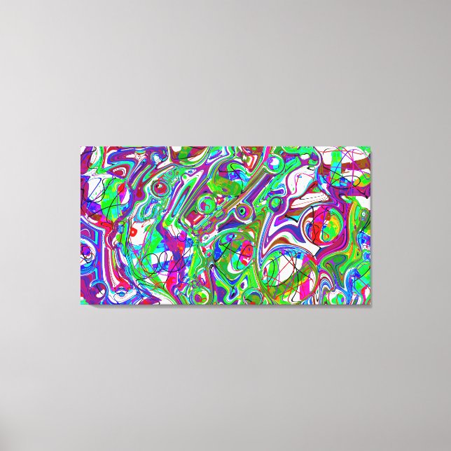 Abstract Chaos Colorful Art Canvas Print (Front)