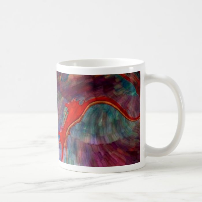 abstract chaos, colorful coffee mugs