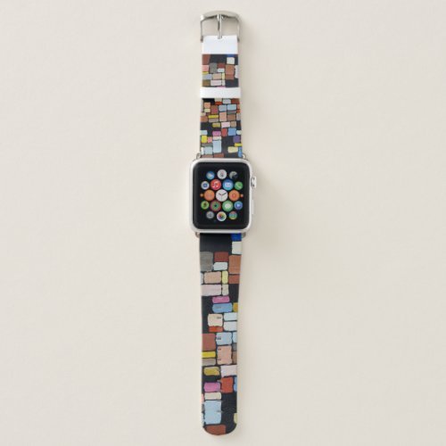 Abstract Chaos Geometric Irregular Grid Apple Watch Band