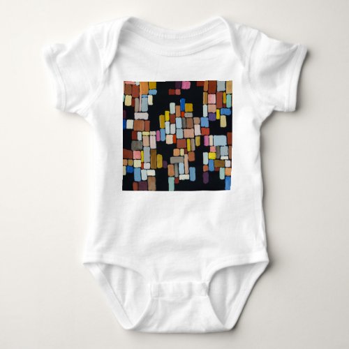 Abstract Chaos Geometric Irregular Grid Baby Bodysuit