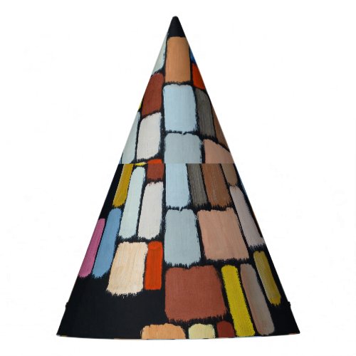 Abstract Chaos Geometric Irregular Grid Party Hat