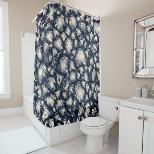 Abstract Chaos Shower Curtain