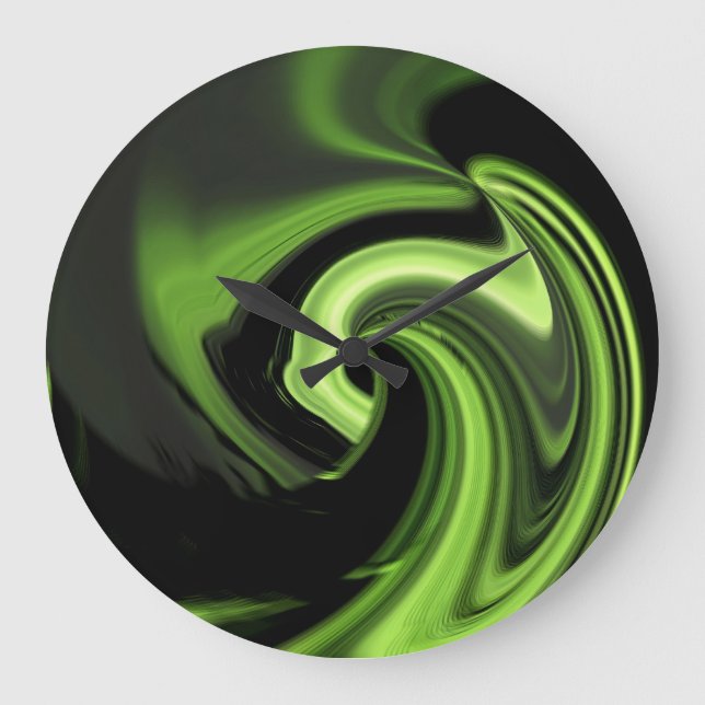 Abstract Chartreuse Green Heart Wall Clock (Front)