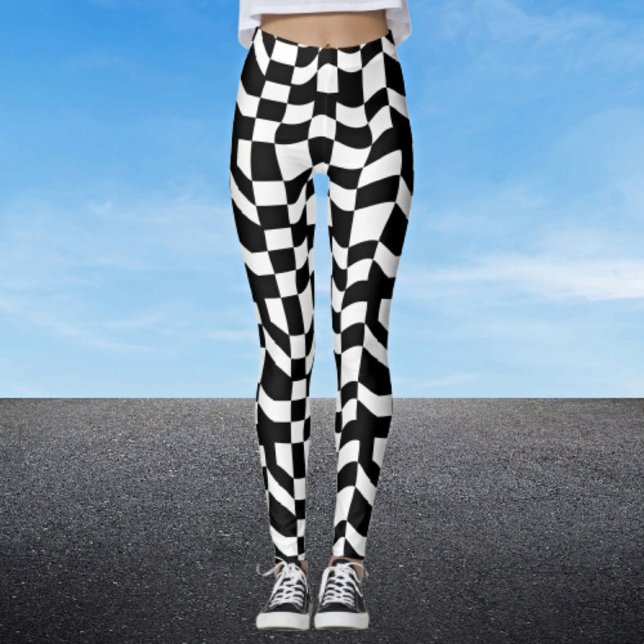 Abstract Checker Patterned Leggings - Wearable Art (Creator Uploaded)