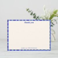 Abstract Checkerboard Blue Custom Bridal Shower