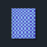 Abstract Checkered Shapes Pattern in Blue   Canvas Print<br><div class="desc">Abstract Checkered Shapes Pattern in Blue Canvas Print</div>