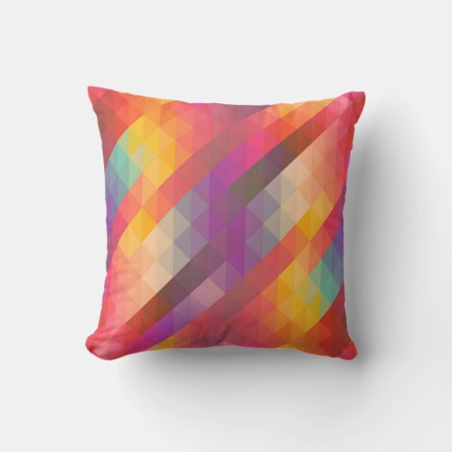 Abstract Checkered Square Throw Pillow
