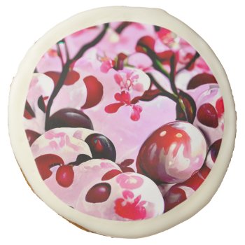 Abstract Cherries Sugar Cookie by BlakCircleGirl at Zazzle