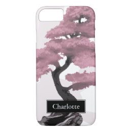 Abstract Cherry Tree Bonsai Custom Name iPhone 8/7 Case