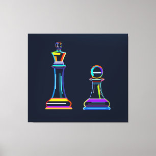 Abstract chess canvas print