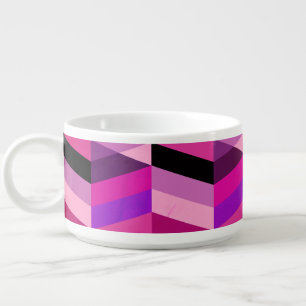 Abstract Chevron/Herringbone Purples & Violet Bowl