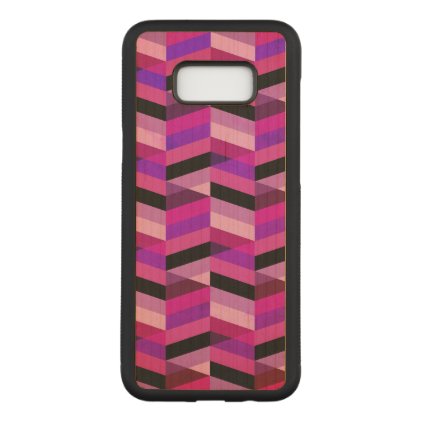 Abstract Chevron/Herringbone | Purples &amp; Violet Carved Samsung Galaxy S8+ Case