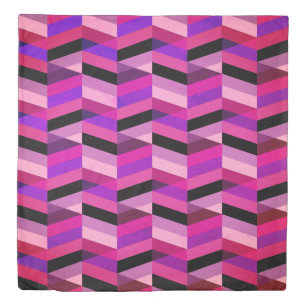Abstract Chevron/Herringbone Purples & Violet Duvet Cover