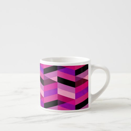 Abstract ChevronHerringbone  Purples  Violet Espresso Cup