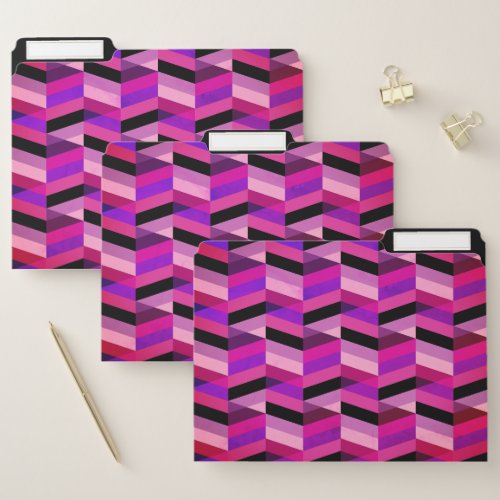 Abstract ChevronHerringbone  Purples  Violet File Folder