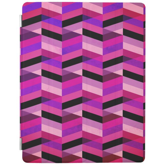 Abstract Chevron/Herringbone | Purples & Violet iPad Smart Cover (Front)