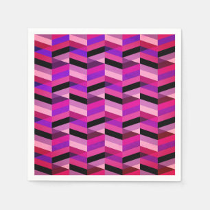 Abstract Chevron/Herringbone Purples & Violet Napkins