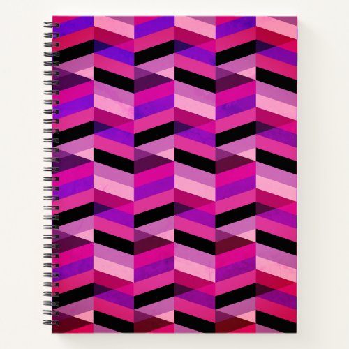 Abstract ChevronHerringbone  Purples  Violet Notebook