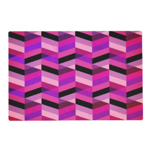 Abstract Chevron/Herringbone Purples & Violet Placemat