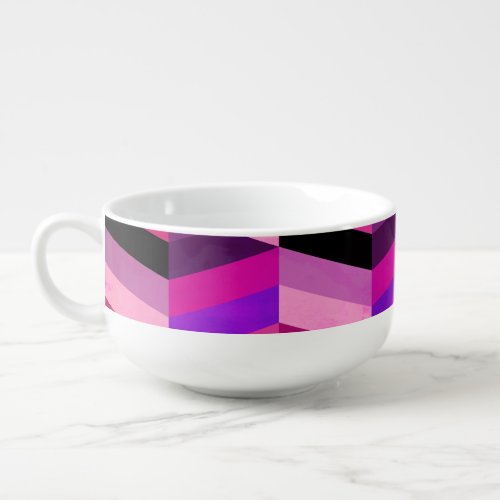 Abstract ChevronHerringbone  Purples  Violet Soup Mug