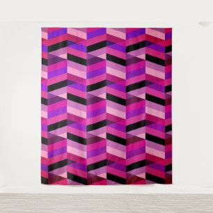 Abstract Chevron/Herringbone   Purples & Violet Tapestry
