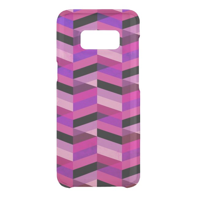 Abstract Chevron/Herringbone | Purples & Violet Uncommon Samsung Galaxy Case (Back)