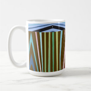 Abstract Chevron Vertical Stripe Graphic Coffee Mug