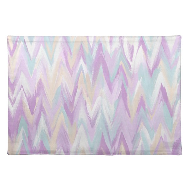 Abstract Chevrons Cloth Placemat (Front)