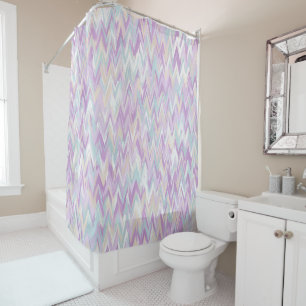 Abstract Chevrons Shower Curtain